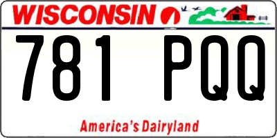 WI license plate 781PQQ