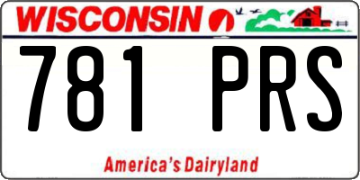 WI license plate 781PRS