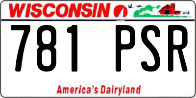 WI license plate 781PSR