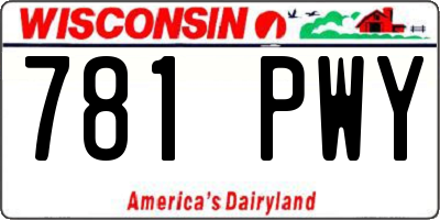 WI license plate 781PWY