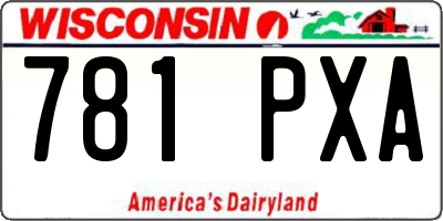 WI license plate 781PXA