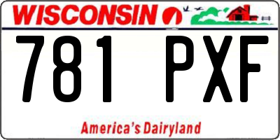 WI license plate 781PXF