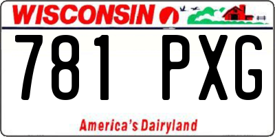 WI license plate 781PXG