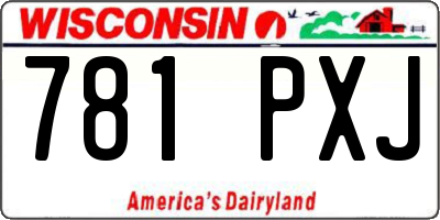 WI license plate 781PXJ