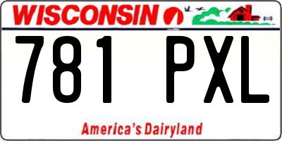 WI license plate 781PXL