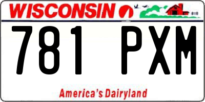 WI license plate 781PXM