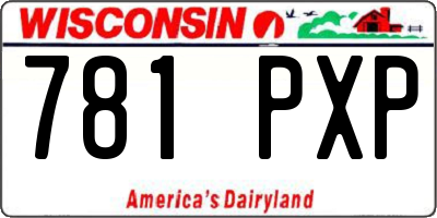 WI license plate 781PXP