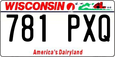WI license plate 781PXQ