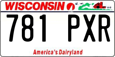 WI license plate 781PXR