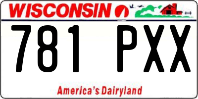 WI license plate 781PXX