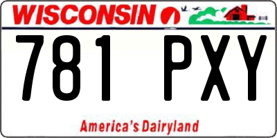 WI license plate 781PXY
