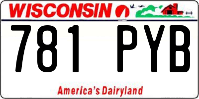 WI license plate 781PYB