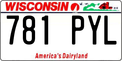 WI license plate 781PYL