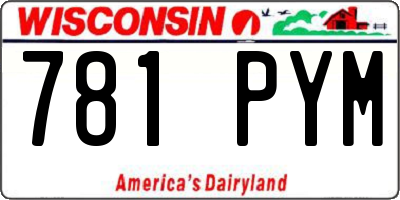 WI license plate 781PYM