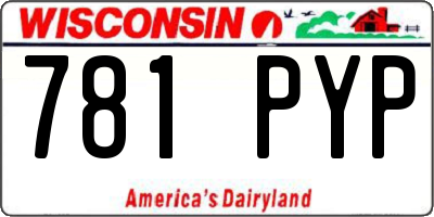 WI license plate 781PYP