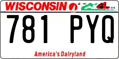 WI license plate 781PYQ
