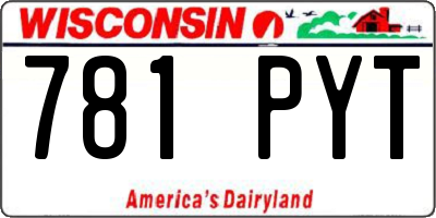 WI license plate 781PYT