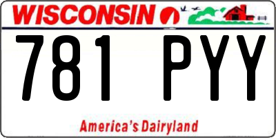 WI license plate 781PYY