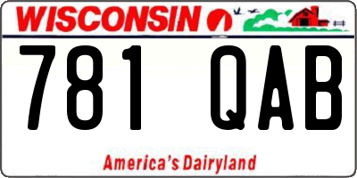 WI license plate 781QAB