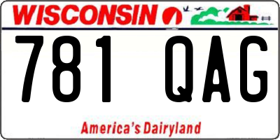WI license plate 781QAG