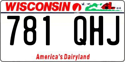 WI license plate 781QHJ