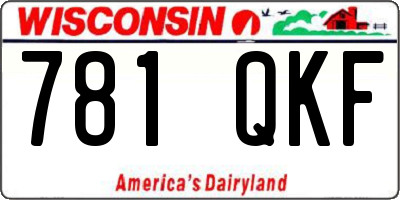 WI license plate 781QKF