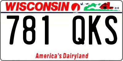 WI license plate 781QKS