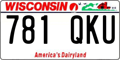 WI license plate 781QKU