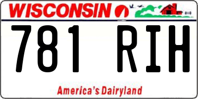 WI license plate 781RIH