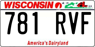 WI license plate 781RVF