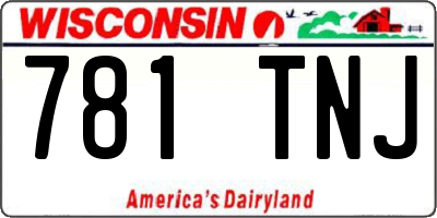 WI license plate 781TNJ