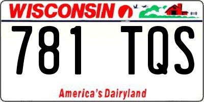 WI license plate 781TQS