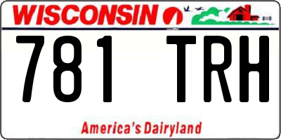 WI license plate 781TRH