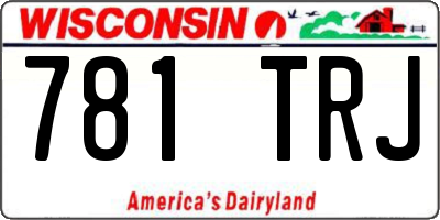 WI license plate 781TRJ