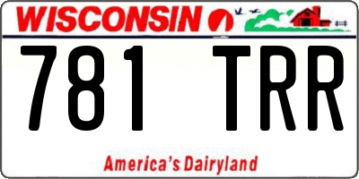 WI license plate 781TRR