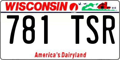 WI license plate 781TSR