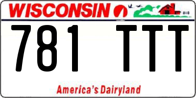 WI license plate 781TTT