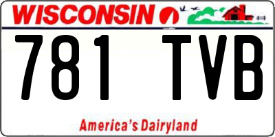 WI license plate 781TVB