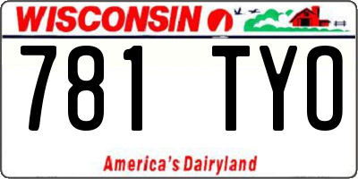 WI license plate 781TYO