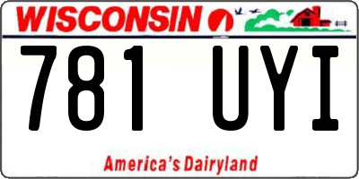 WI license plate 781UYI