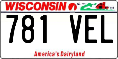 WI license plate 781VEL
