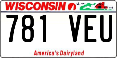WI license plate 781VEU