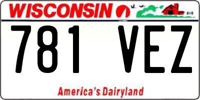WI license plate 781VEZ