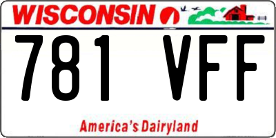 WI license plate 781VFF