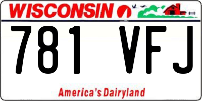 WI license plate 781VFJ