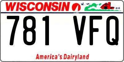 WI license plate 781VFQ