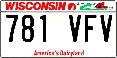 WI license plate 781VFV