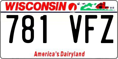 WI license plate 781VFZ