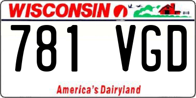 WI license plate 781VGD