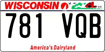 WI license plate 781VQB